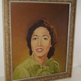 Tableau ancien 1945 peinture huile sur toile Signé