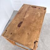 1980 pine wheeled console table