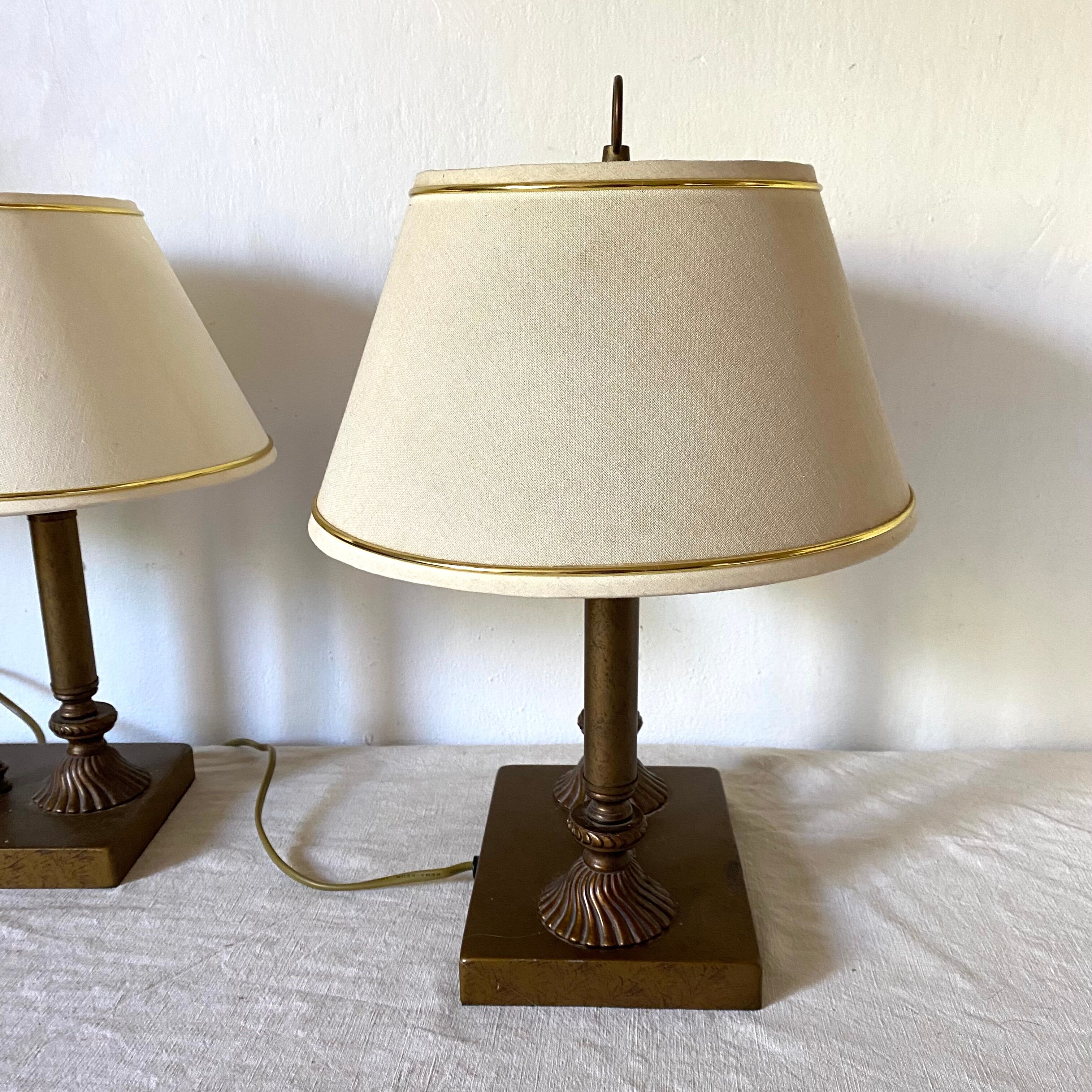 Pair of lamps style hot water bottle touch, 80s
