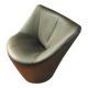 Anda leather armchair by Pierre Paulin