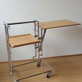 Folding table trolley on wheels 70s.