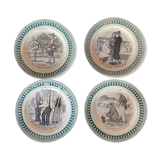 Assiettes parlantes terre de fer