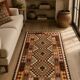 Traditional Multicolour Kilims Wool Area Geometric Carpet Tribal Kilim Rug