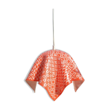 Orange plastic kitchen pendant light 1970