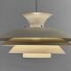 Large multi layer pendant light "Agat" by TOP Lamper. Denmark 1970s