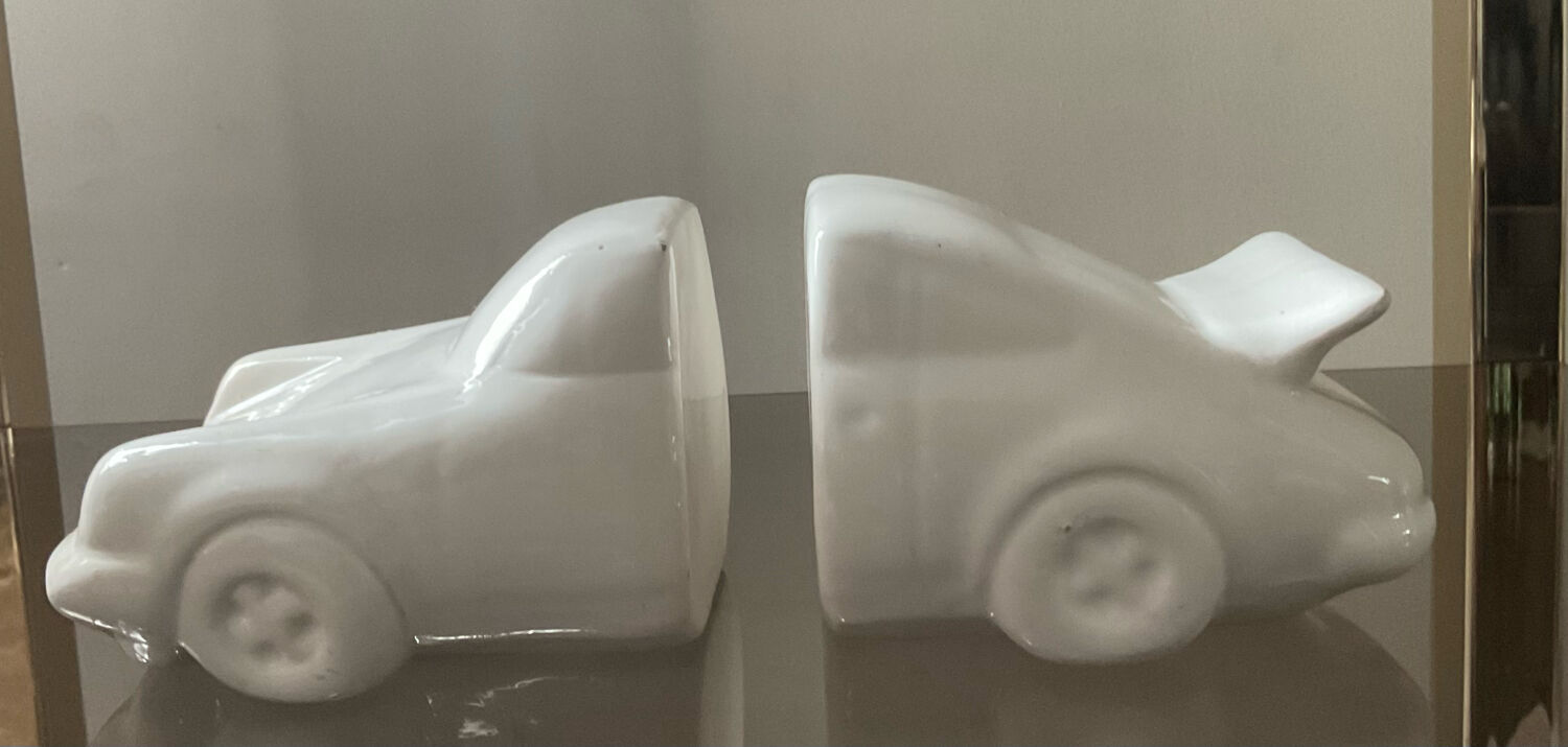 Pair of vintage ceramic bookends
