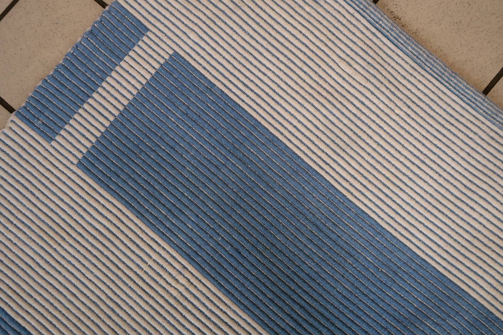 Tapis Vintage Dhurri Indien en Coton (141cm x 193cm), Années 1970, Élégance