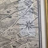 Turgot Plan 1739 – Vintage reproduction framed 100 x 80 cm with glass