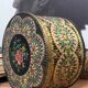 Metal candy box, flower and mosaic decoration, 60