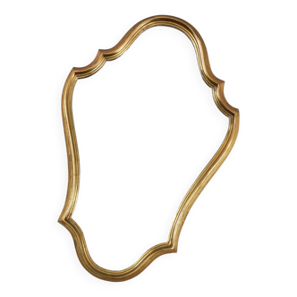 Ancien miroir en bois doré à la feuille d'or