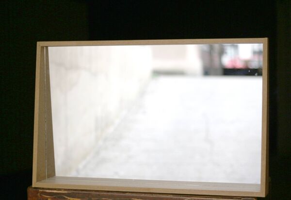 Miroir en hêtre, années 80