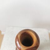 Vintage Wooden Vase: Handcrafted Wood Sculpture, Home Decor