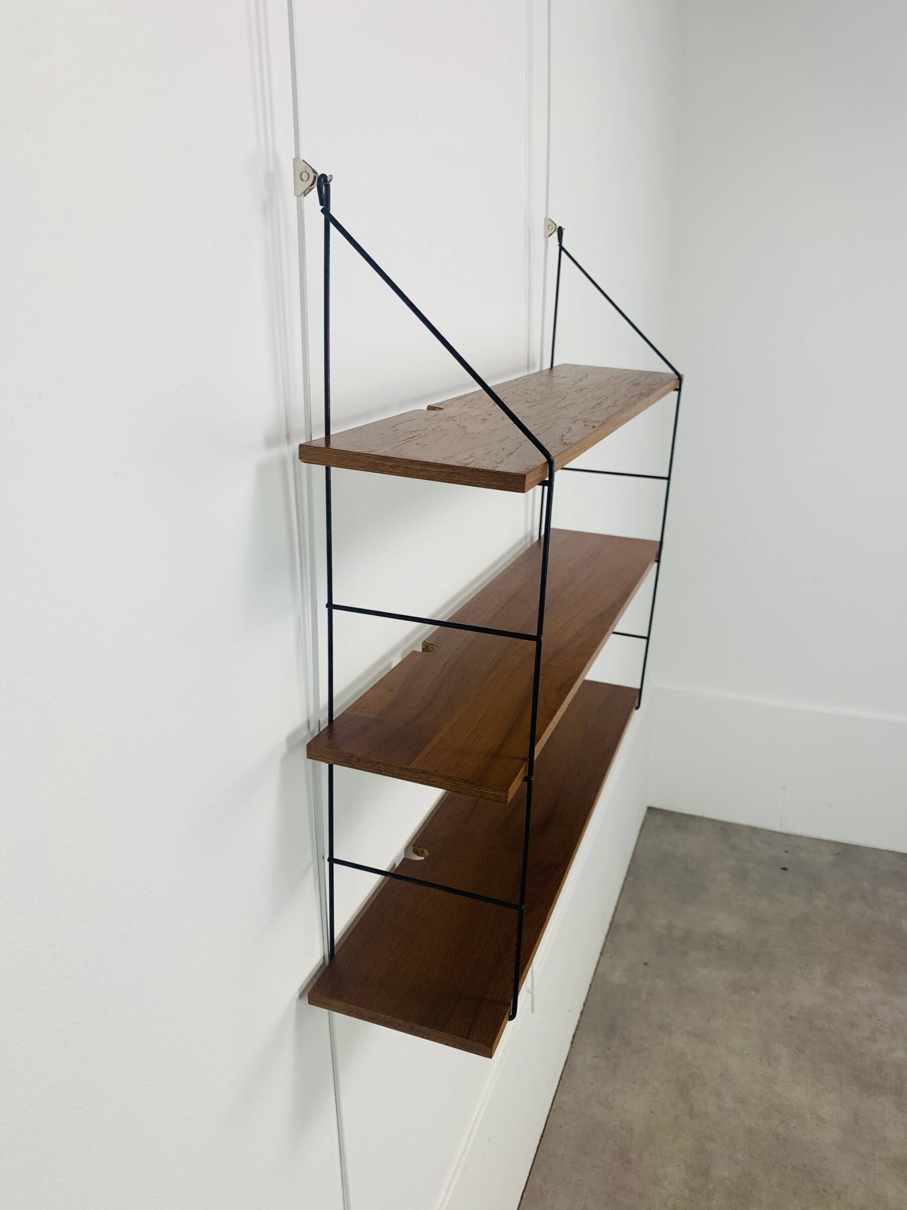 String shelf, teak and metal, 1960s