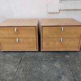 Set of 2 vintage bedside tables Gauthier France