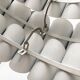 Mid-century white metal Swiss suspension by H. Zender for Temde.
