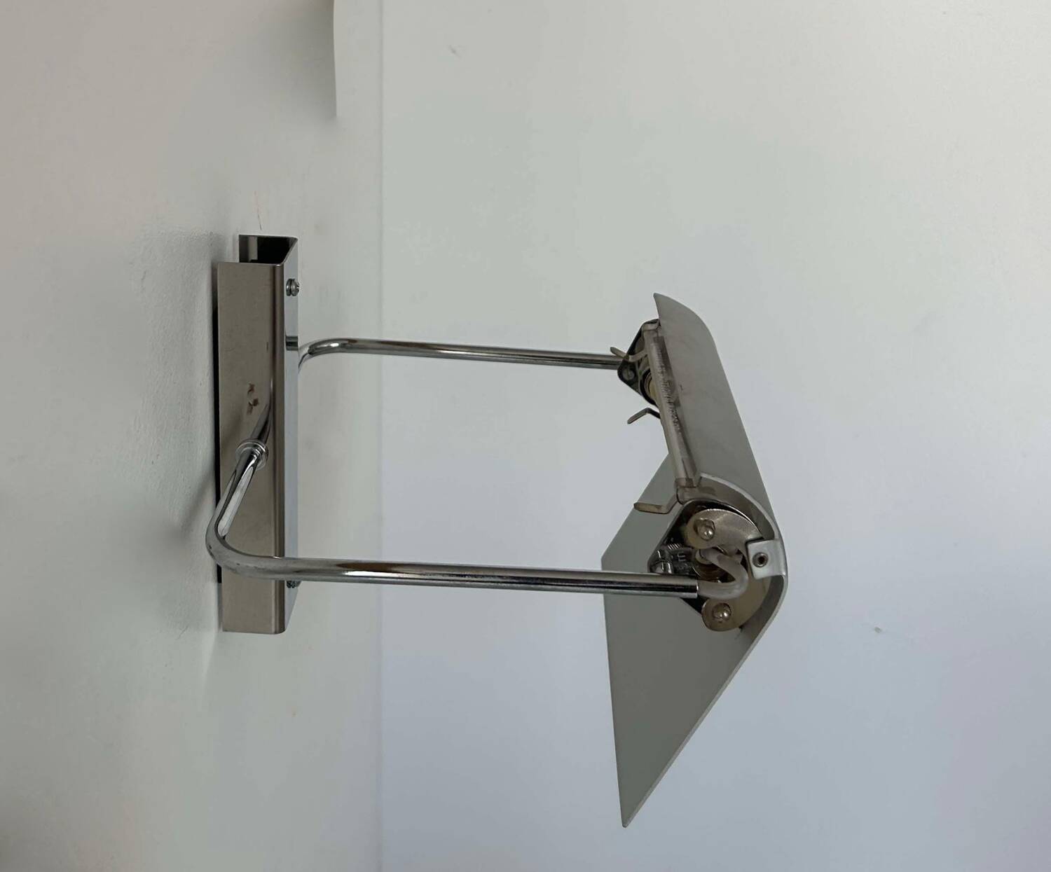Pair of vintage adjustable wall lights, chrome, Castiglioni Fontana Arte 1972