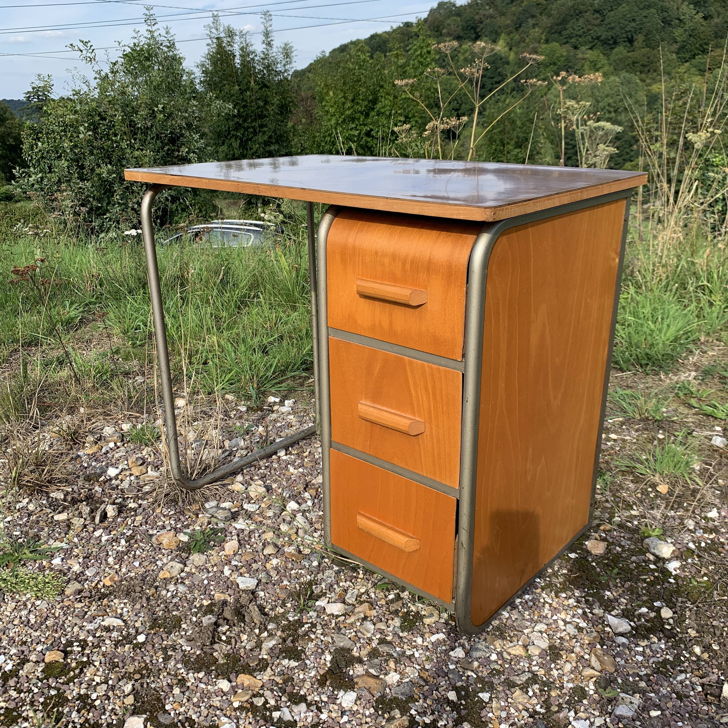 Child desk with drawer box 1950