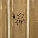 Bas-relief en céramique de bruno ugo pour hugo r.s.m. repubblica di s. marino anni '60