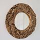 Vintage 70s round cork mirror