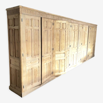 XXL Set closet 7m pharmacy solid wood 10 doors 1950