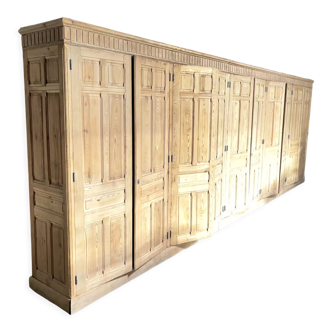 XXL Set closet 7m pharmacy solid wood 10 doors 1950