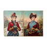Paintings pendant of chromolithographs 1900