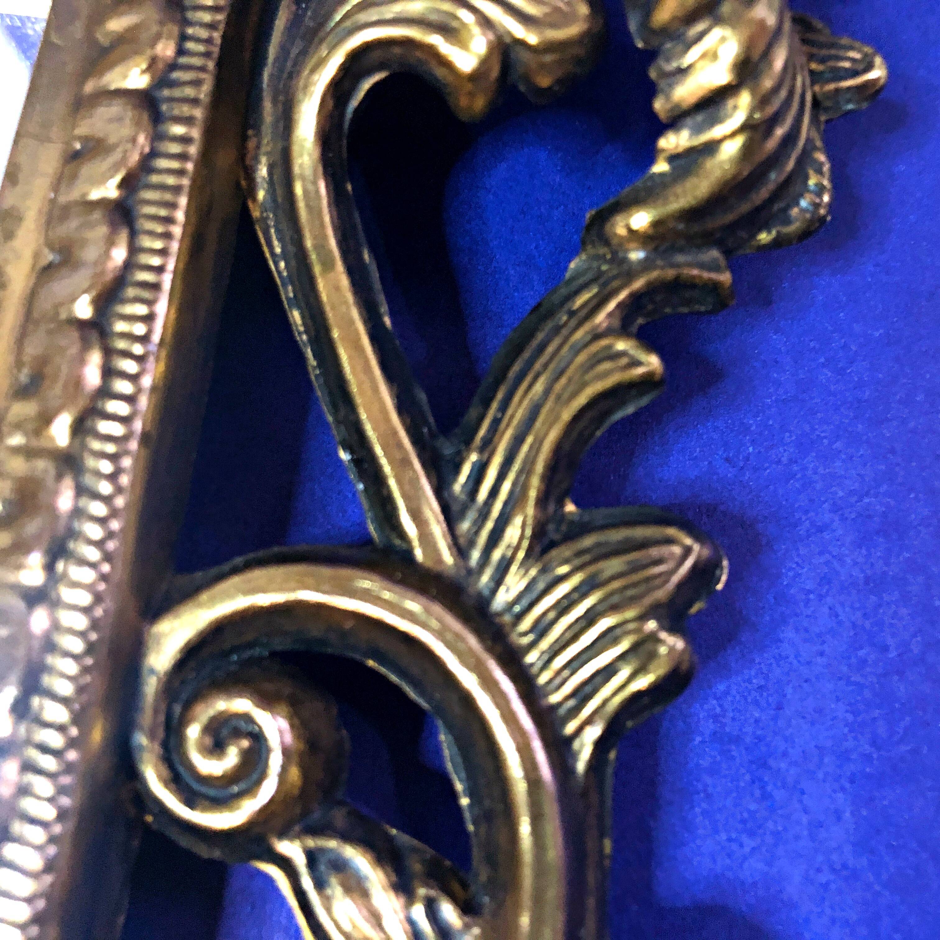 Small Rococo Baroque style mirror by Roberta Wood vintage 50/60