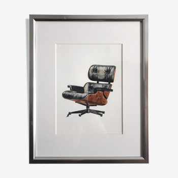 Eames Lounge Chair - watercolour