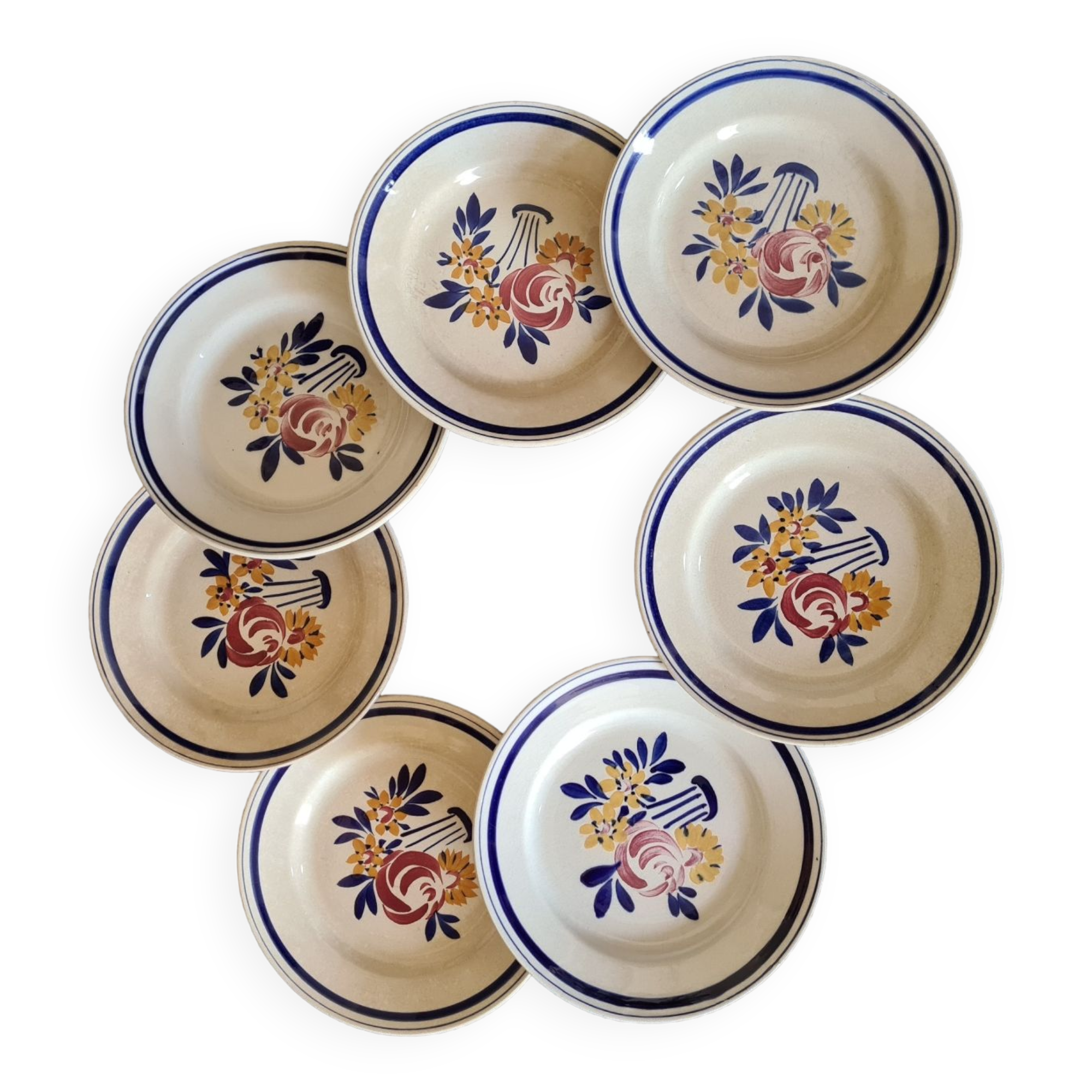 HBCM opaque porcelain dinner plates