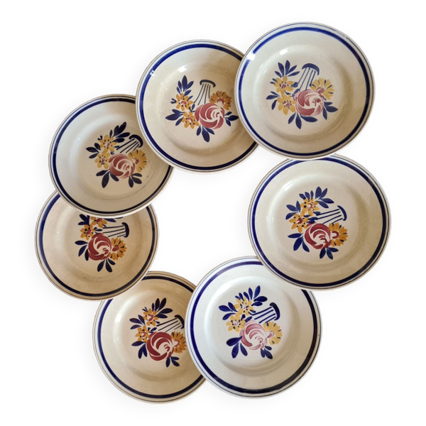 Assiettes plates porcelaine opaque HBCM