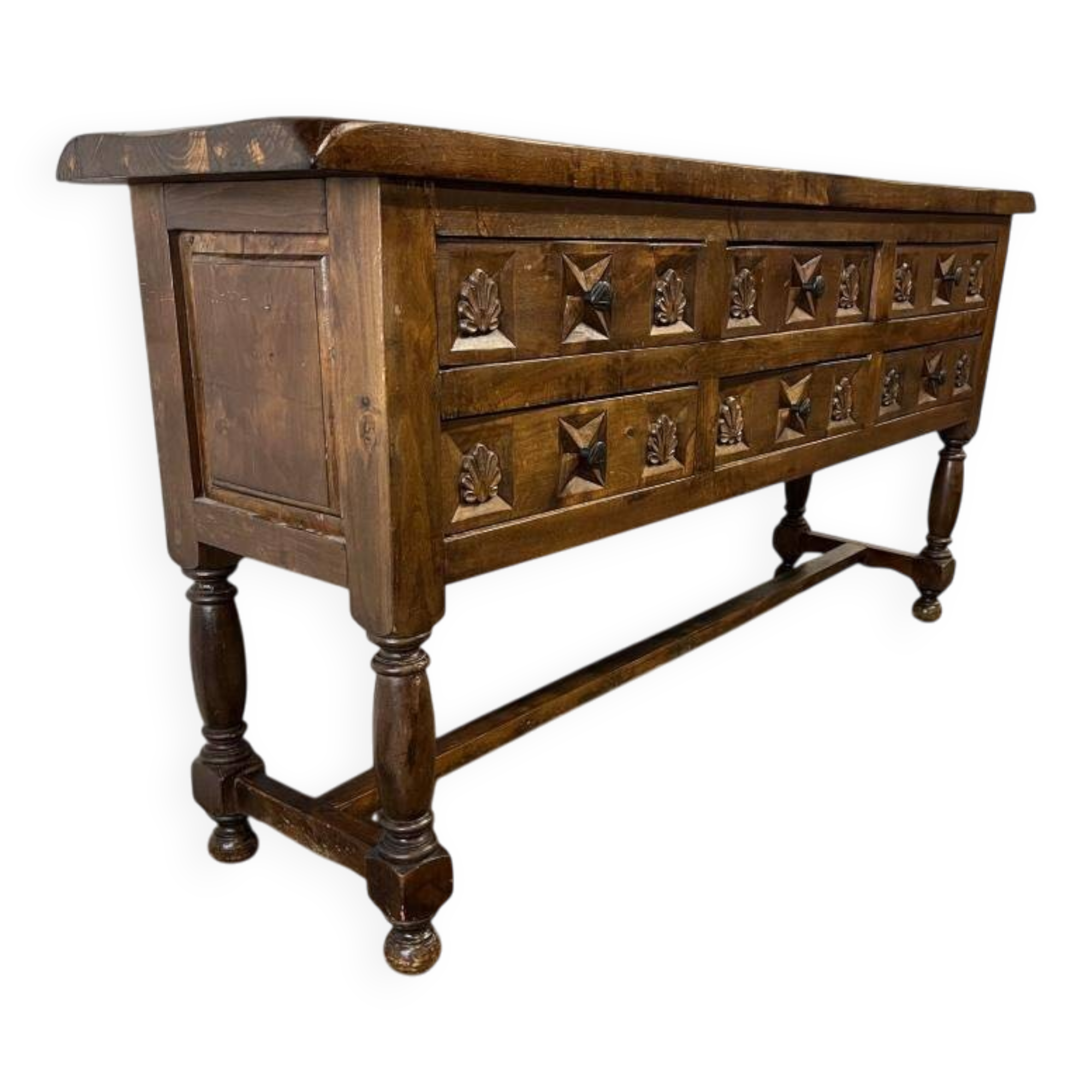 Armoire / console / commode brutaliste vintage en bois