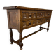 Vintage brutalist wooden cabinet / console / chest of drawers