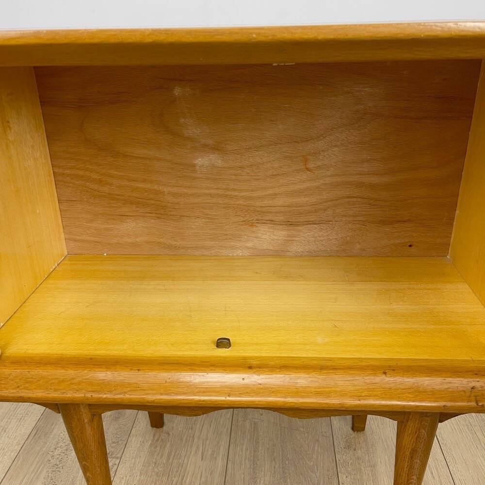 Large mid-century design wooden bedside table