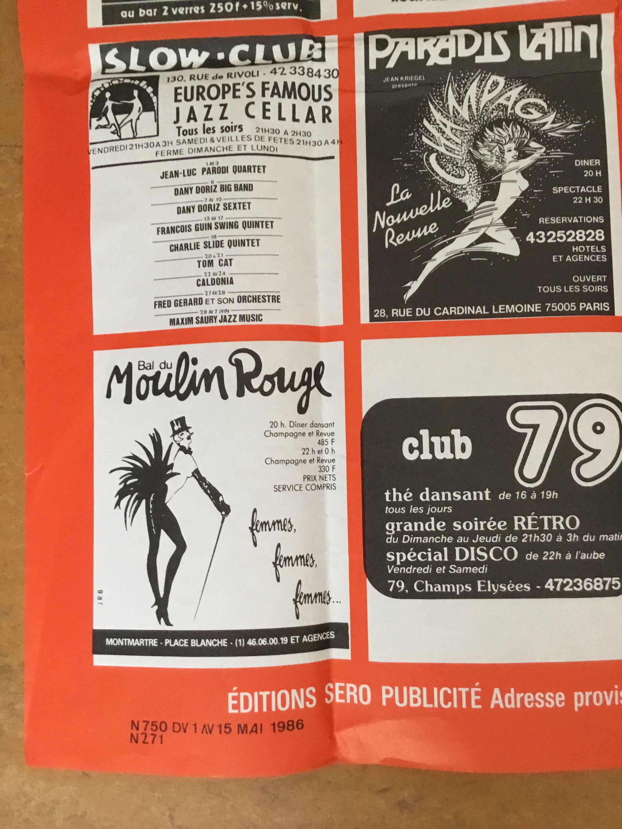 Vintage poster of Parisian shows