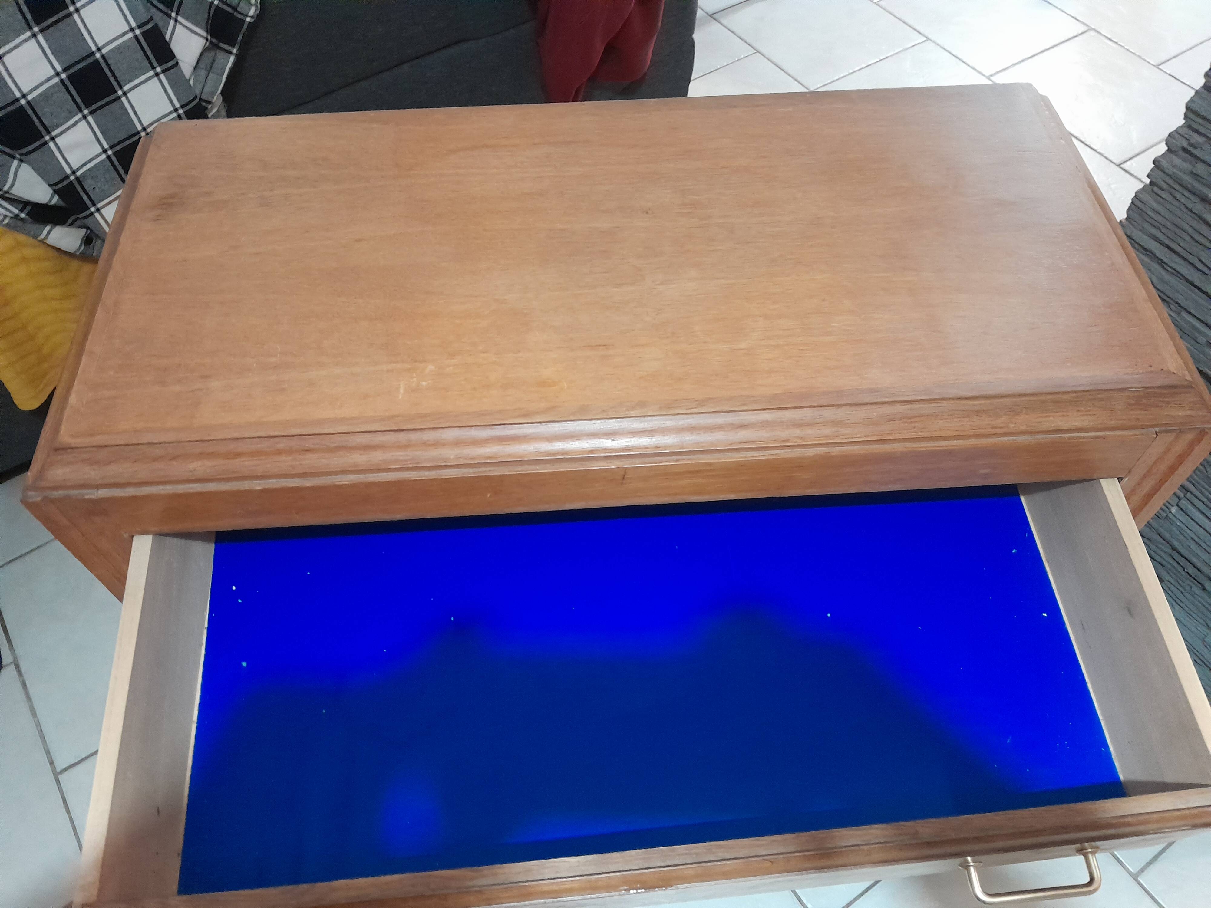 Old vintage chest of drawers Scandinavian compass feet