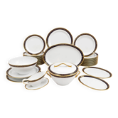 Service de table Saint-Amand Fribourg en porcelaine bleu nuit et or  45pces