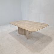 Italian Coffee Table in Travertine, 1980s