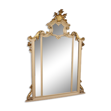 Great lacquered and gilded Louis XV style mirror from the 20th century