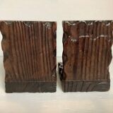Pair of wooden bookends