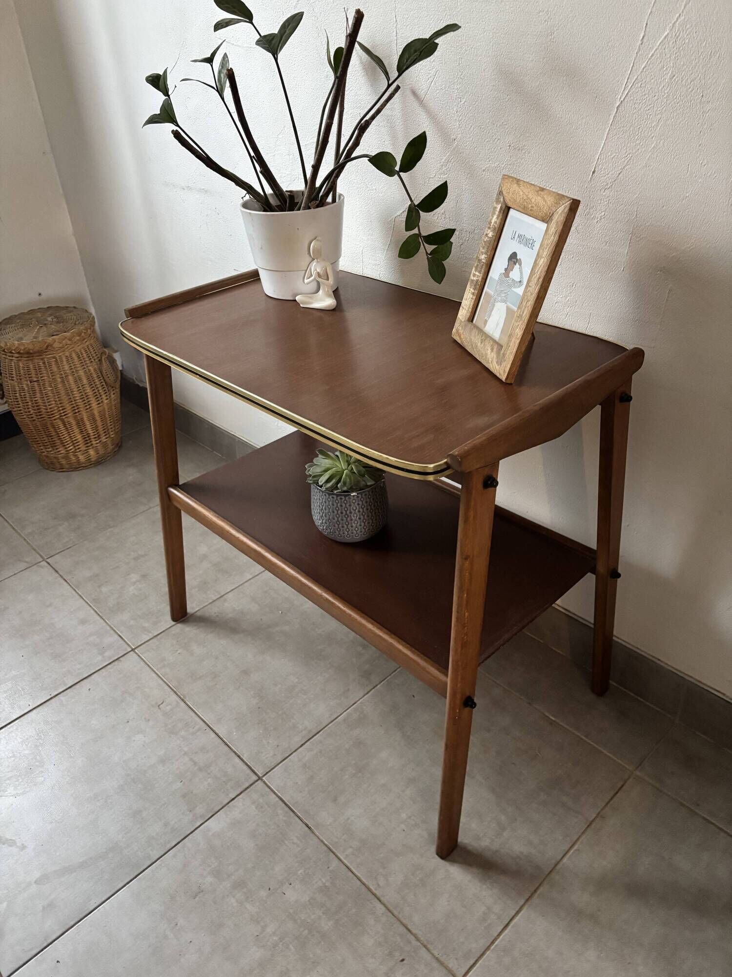 Sideboard / Vintage Scandinavian bar cart in teak (1960s)