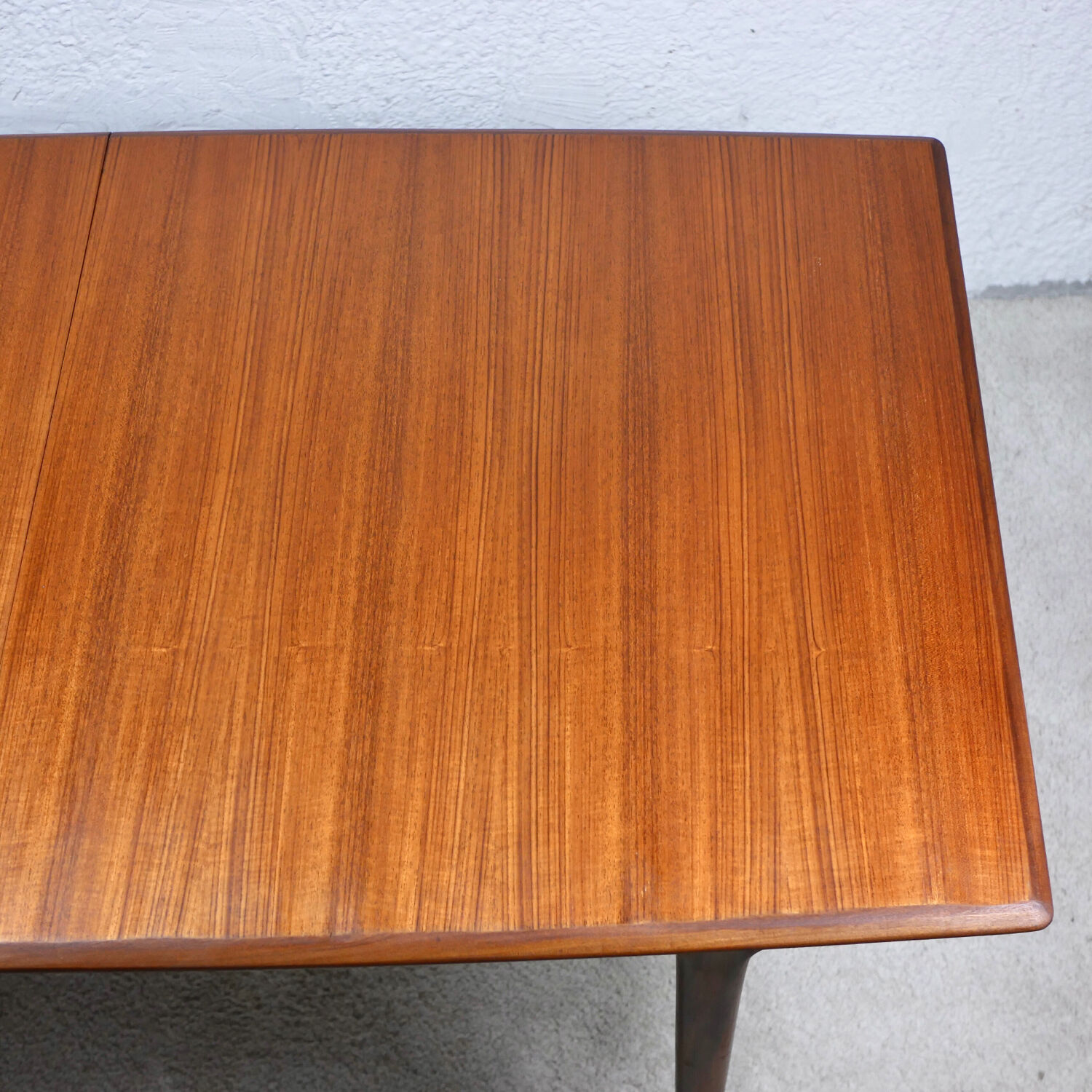 Scandinavian-style extendable teak table