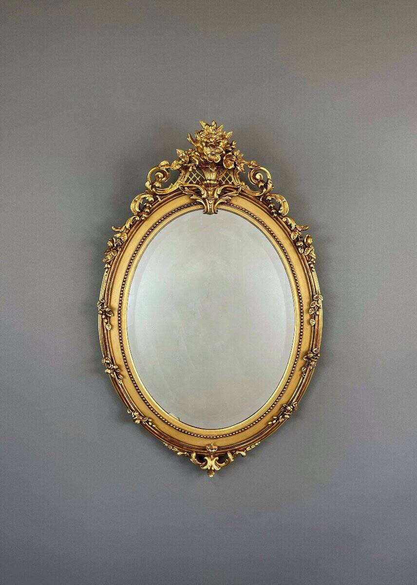 Napoleon III 19th Century Golden Mirror