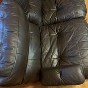 Marsala leather sofa Ligne Roset by Michel Ducaroy