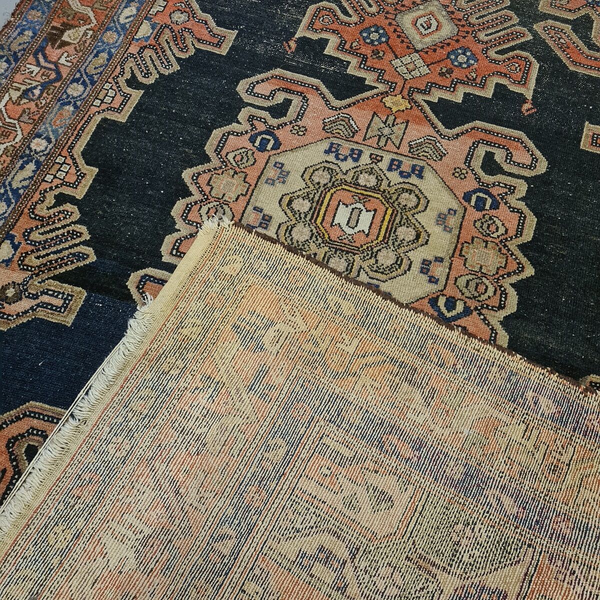 Persian Hand Knotted Wool Hamadan Carpet. Mid 20th Century.