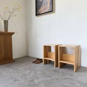 Paire tabourets ou chevets pin mobilier montagne 1950