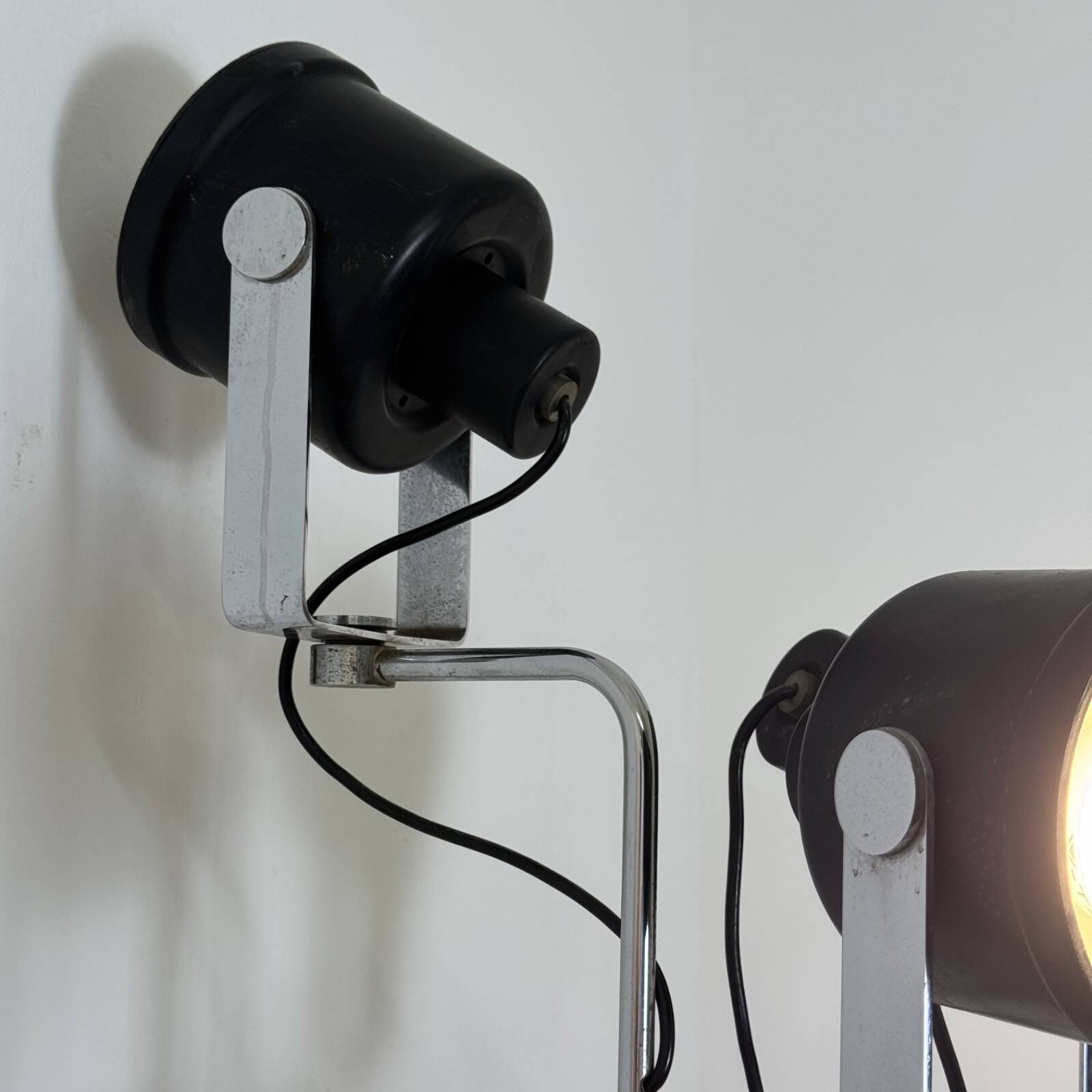 Floor Lamp Lights Milan Model P433 Brusasco and Torretta Design 1970s