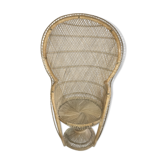 Armchair Emmanuelle rattan  70s