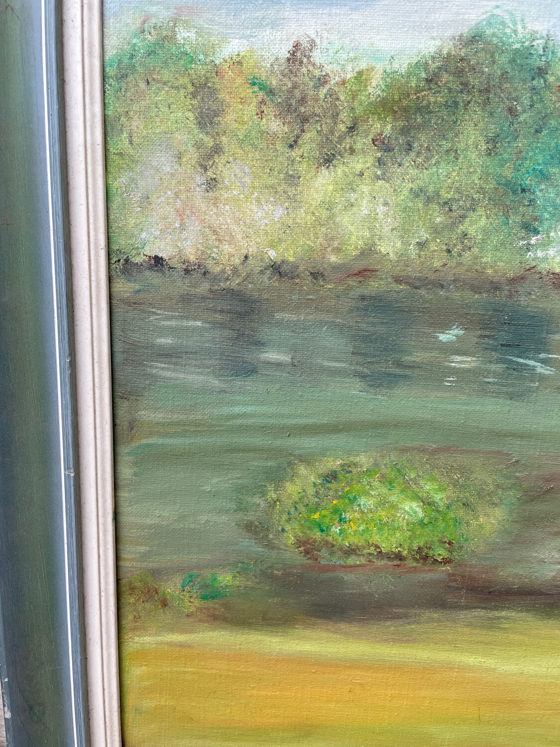 Huile sur toile nature et verdure