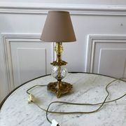 Pair of table lamps in bronze and glass early twentieth century