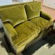 Khaki velvet toad sofa